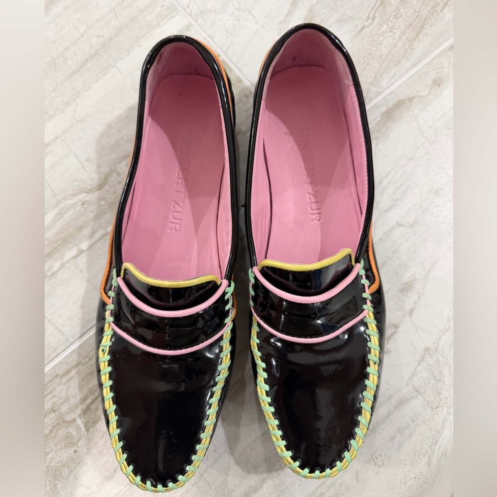 Robert Zur Black Patent Leather Loafer